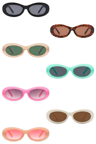 Oval 90's Round Sunglasses